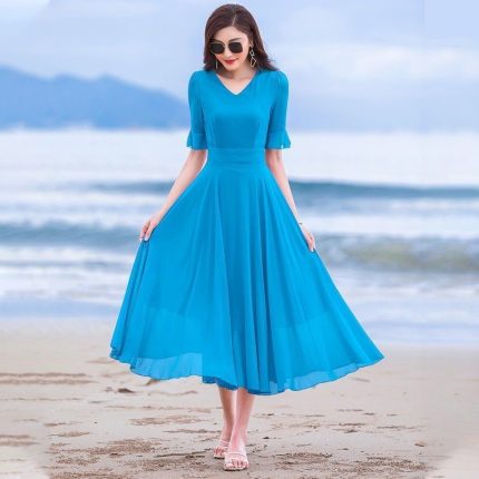 Vestido maxi de praia super elegante06