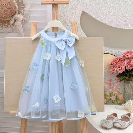 Saia infantil de tule floral