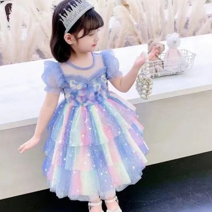 66Vestidos infantis coloridos e estilosos