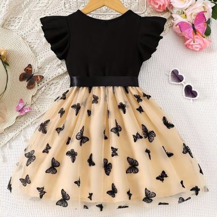 78Vestido preto infantil elegante e versátil